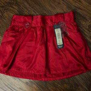 Girls Red Satin Skirt- Size XS 4/5- New with Tags
